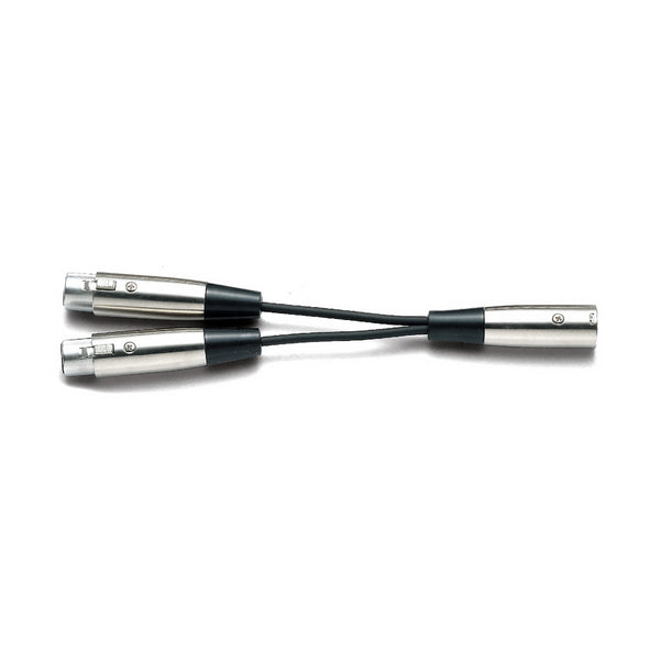 CYC-10, 15 cm, Övergång med 1st XLR hane - 2st XLR honor