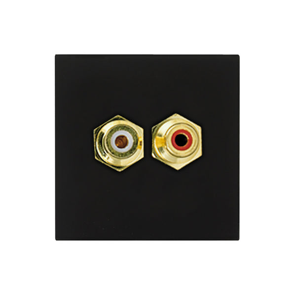 CP45RCA/B 2 X RCA FEMALE BLACK