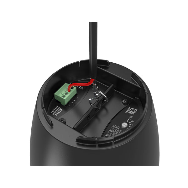 ALTI4/B, 4 tum pendelhögtalare, 2-vägs, 16 Ohm + 100V, hybridkabel, svart