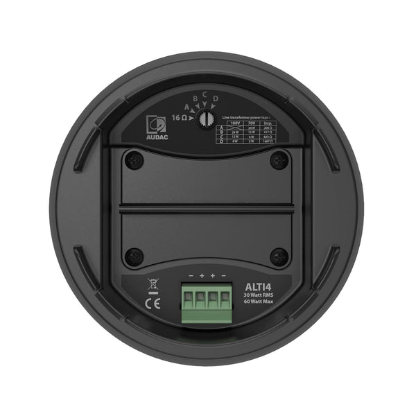 ALTI6/B, 6,5 tum pendelhögtalare, 2-vägs, 16 Ohm + 100V, hybridkabel, svart