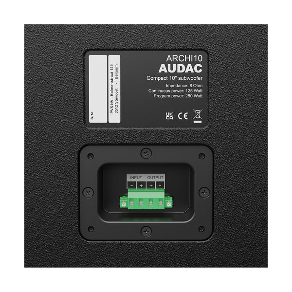 ARCHI10/B 10" 225W AES / 900W Peak @ 8 Ohm