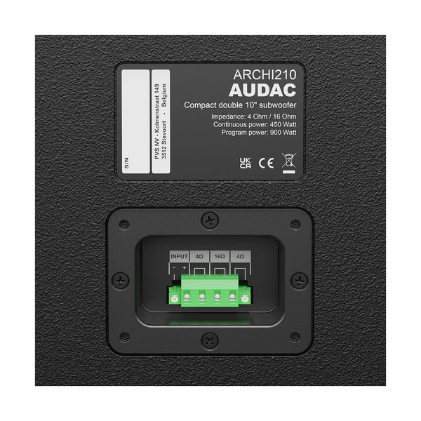 ARCHI210/B 2x 10" 450W AES / 1800W Peak @ 4/16 Ohm