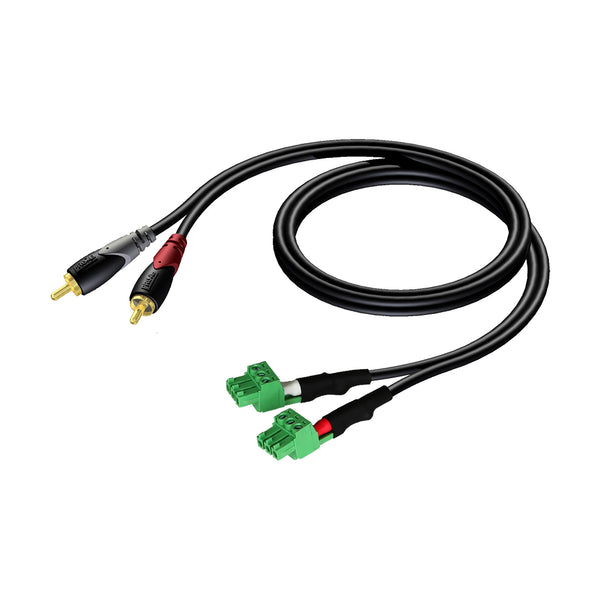 CLA832/1m 2 x RCA - 2 x Plint