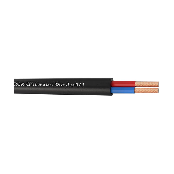 CLS225C-B2CA/3, 2 x 2,5mm² (300m) svart högtalarkabel, CPR-klassning, LSHF