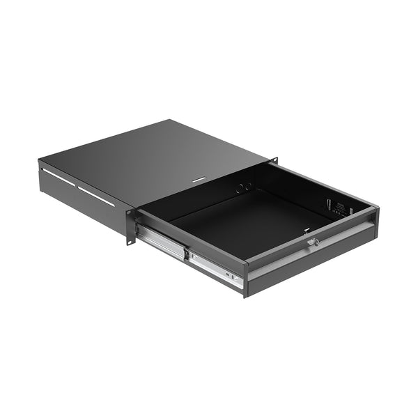 RD220L/B, 19 tum racklåda, 2HE, låsbar