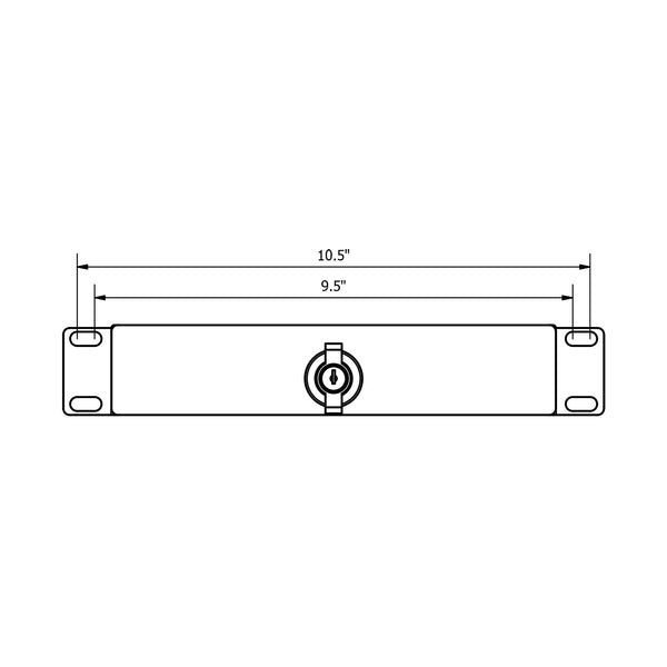 RDN110L, 9.5 / 10.5 tum racklåda, 1HE, låsbar