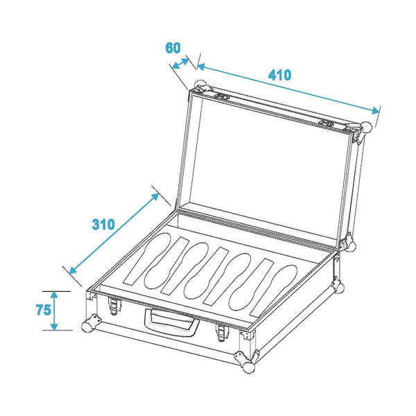 Mikrofonväska, för 7 mikrofoner