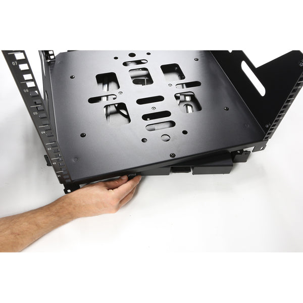 GPR412,19 tum 12HE, utdragbart / svängbart rackstativ för infällnad