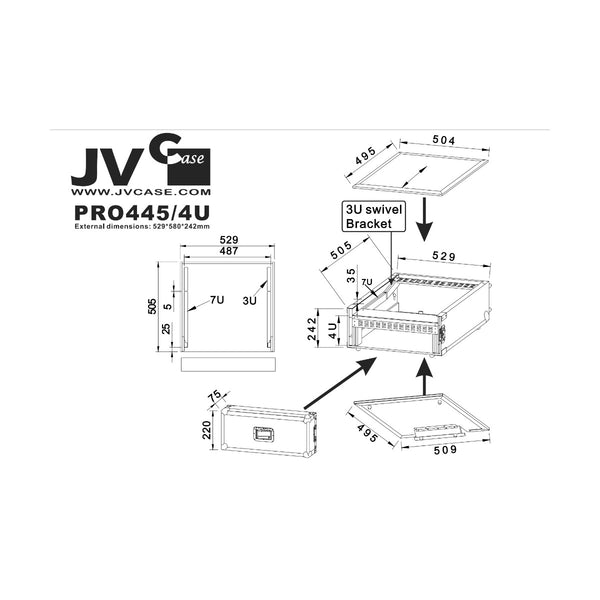Kombinationsrack PRO 445-4U