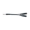 CYC-03, 15 cm, Övergång med 1st 6,3 mm telehane - 2st 6,3 mm telehonor - Monokabel
