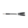 CYC-02, 15 cm, Övergång med 1st 6,3 mm stereotelehane - 2st 6,3 mm monotelehonor