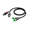 CLA834/0.5, Kablage XLR hane - plint 0,5m