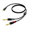 CLA713/1,5m 3.5mm - 2 x 6,3mm