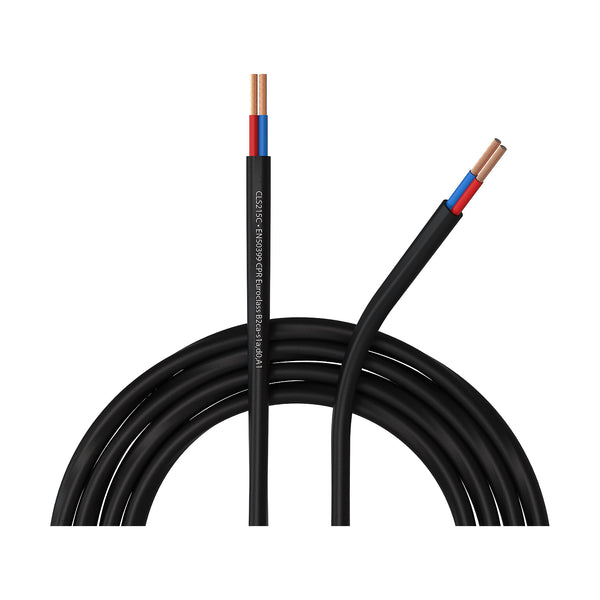 CLS215C-B2CA/3, 2 x 1,5mm² (300m) svart högtalarkabel, CPR-klassning, LSHF