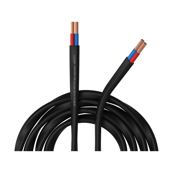 CLS240C-B2CA/1, 2 x 4.0mm² (100m) svart högtalarkabel, CPR-klassning, LSHF