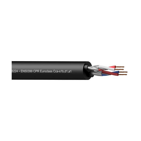 CSB224-CCA/3, multikabel 2-par, Svart, CPR-klassning, LSHF