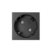 CP45PG/B, Uttagspanel, Schuko, 45x45mm